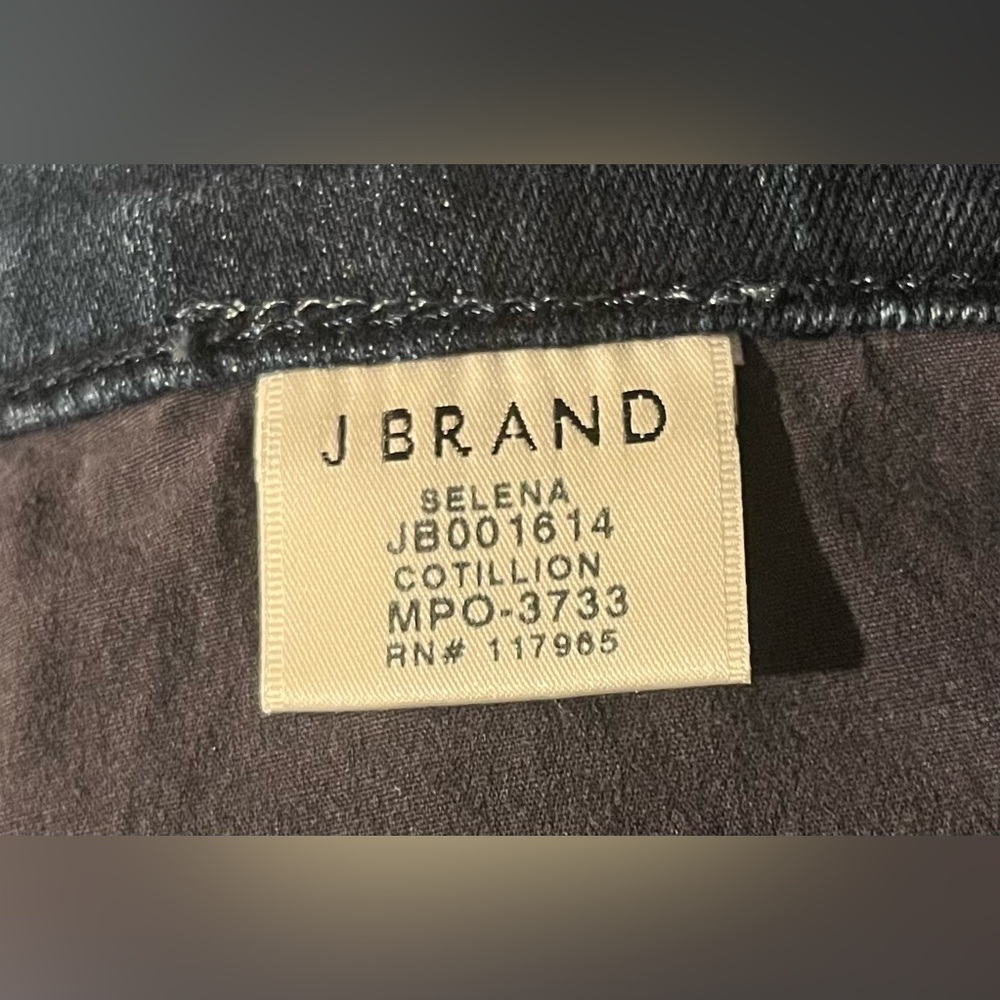 J Brand Selena Dark Blue Floral Women's Cropped Jeans Size 28 Inseam 26” NWT - Picture 6 of 9